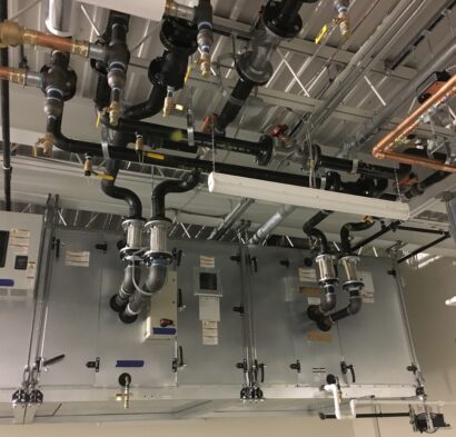 Prefabricated coil connections installed examples.